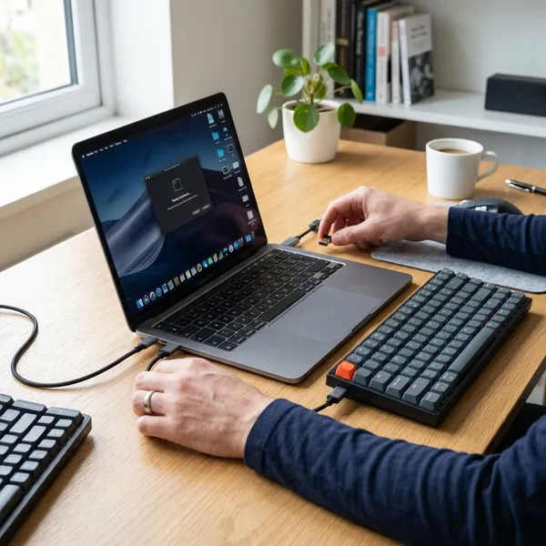 configurar teclado externo con portatil